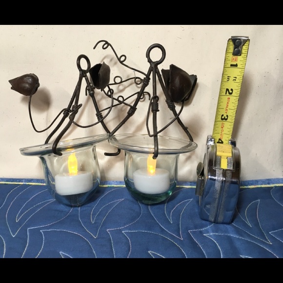 Pair of hanging votive candle holders - Picture 3 of 3